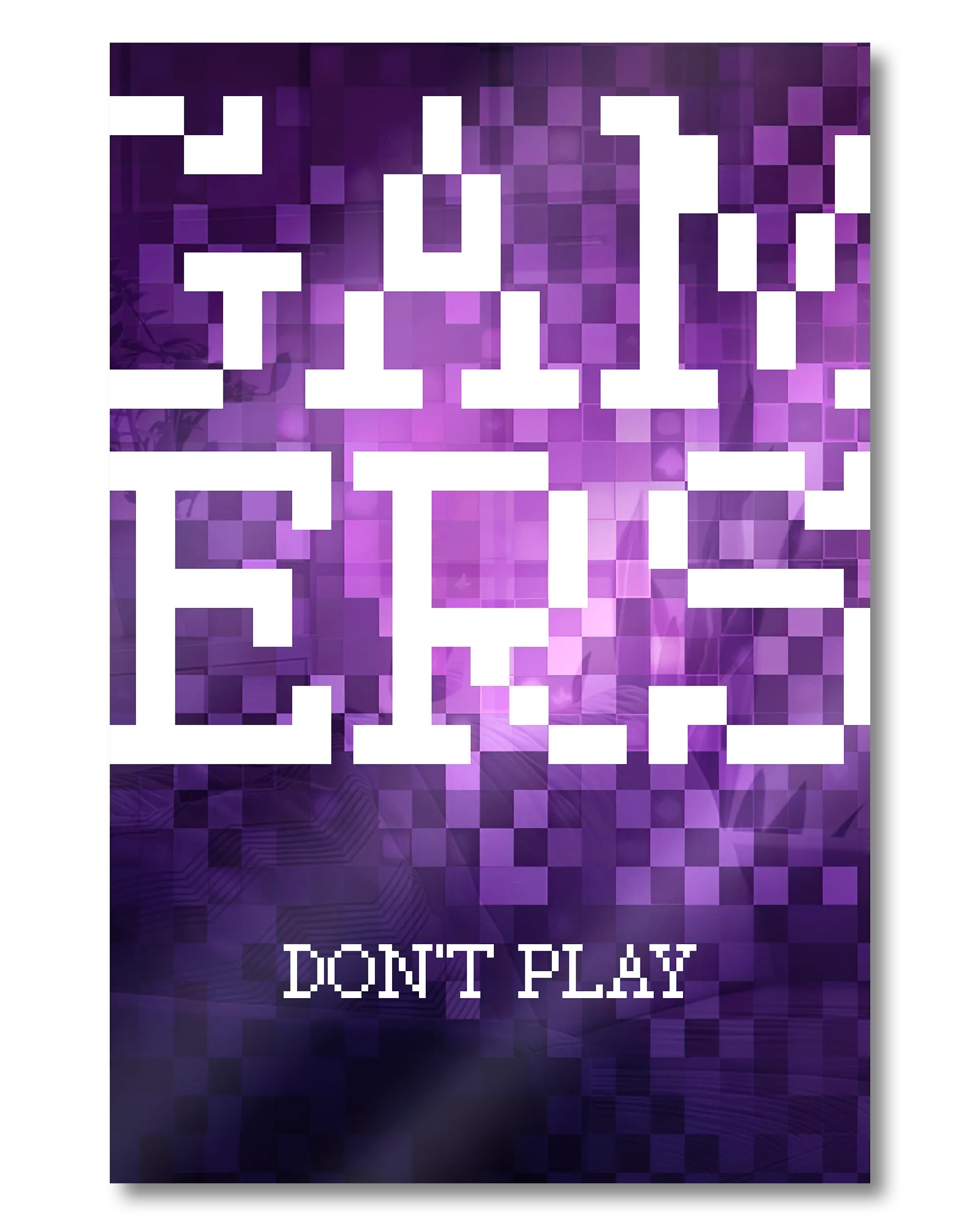 Frontalansicht des Poster Plate Designs Gamers don't play im Acrylic Style in der Größe Mini (20 x 30 cm)