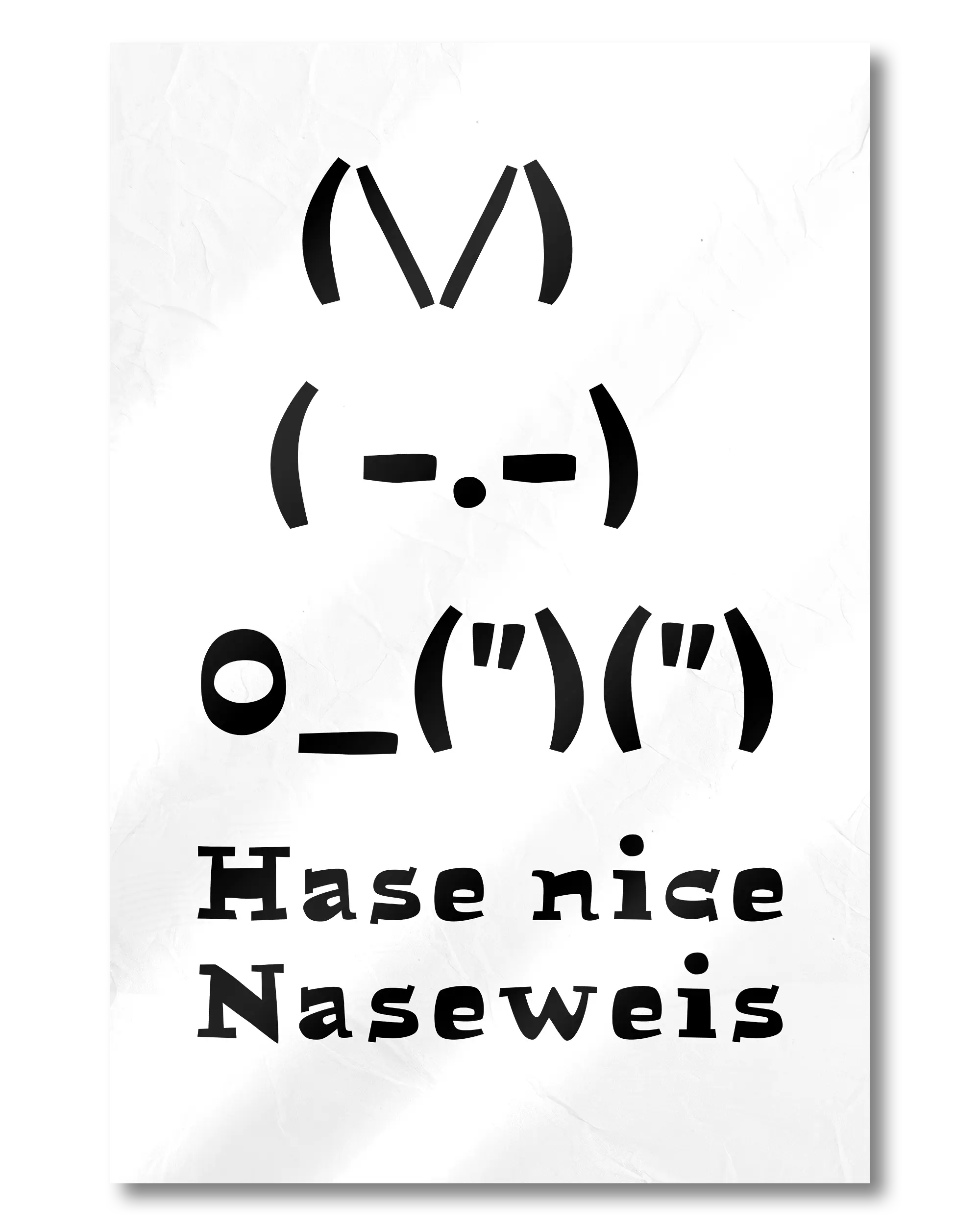 Frontalansicht des Poster Plate Designs Nicer Hase im Acrylic Style in der Größe Mini (20 x 30 cm)