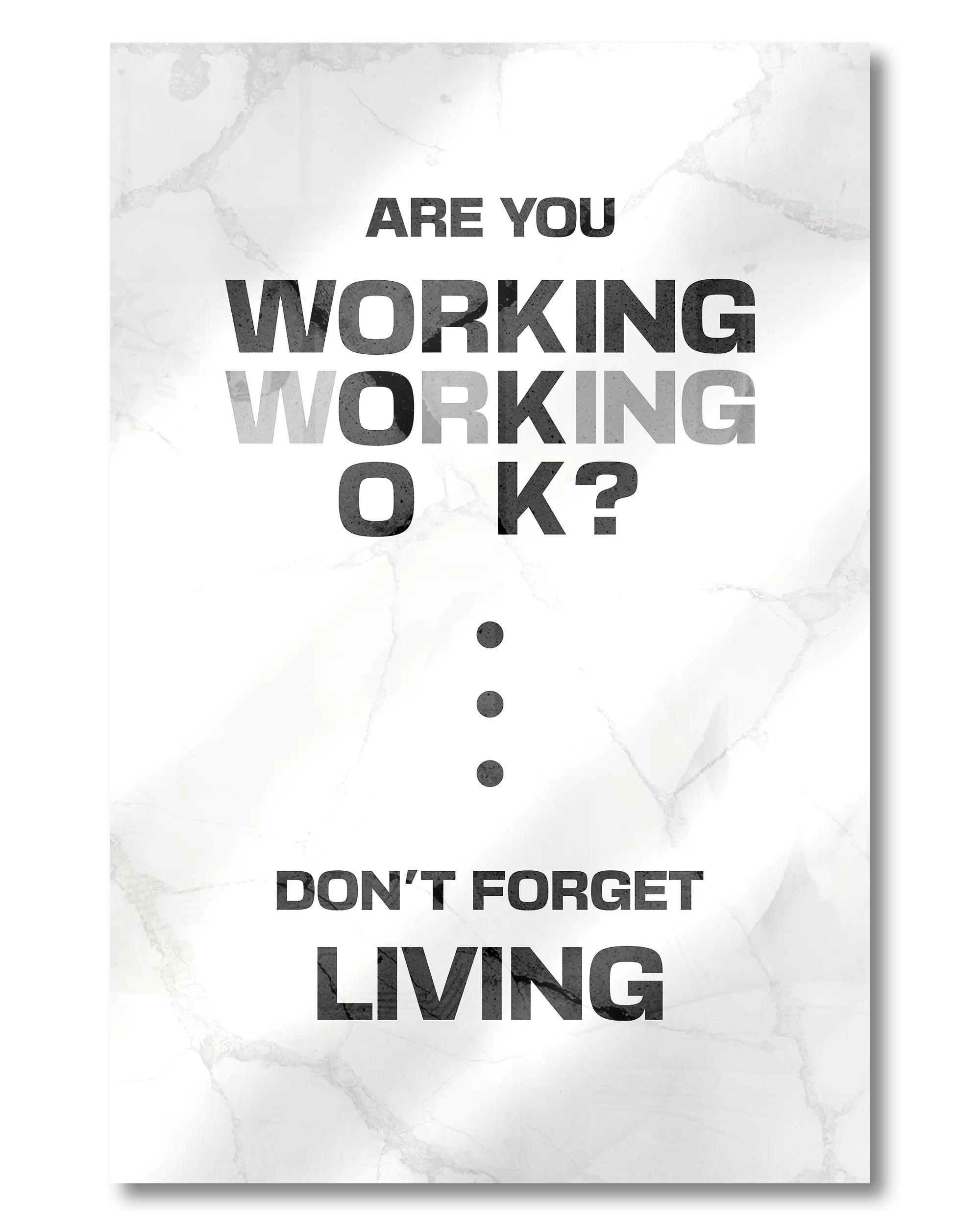 Frontalansicht des Poster Plate Designs Are you OK? im Acrylic Style in der Größe Mini (20 x 30 cm)