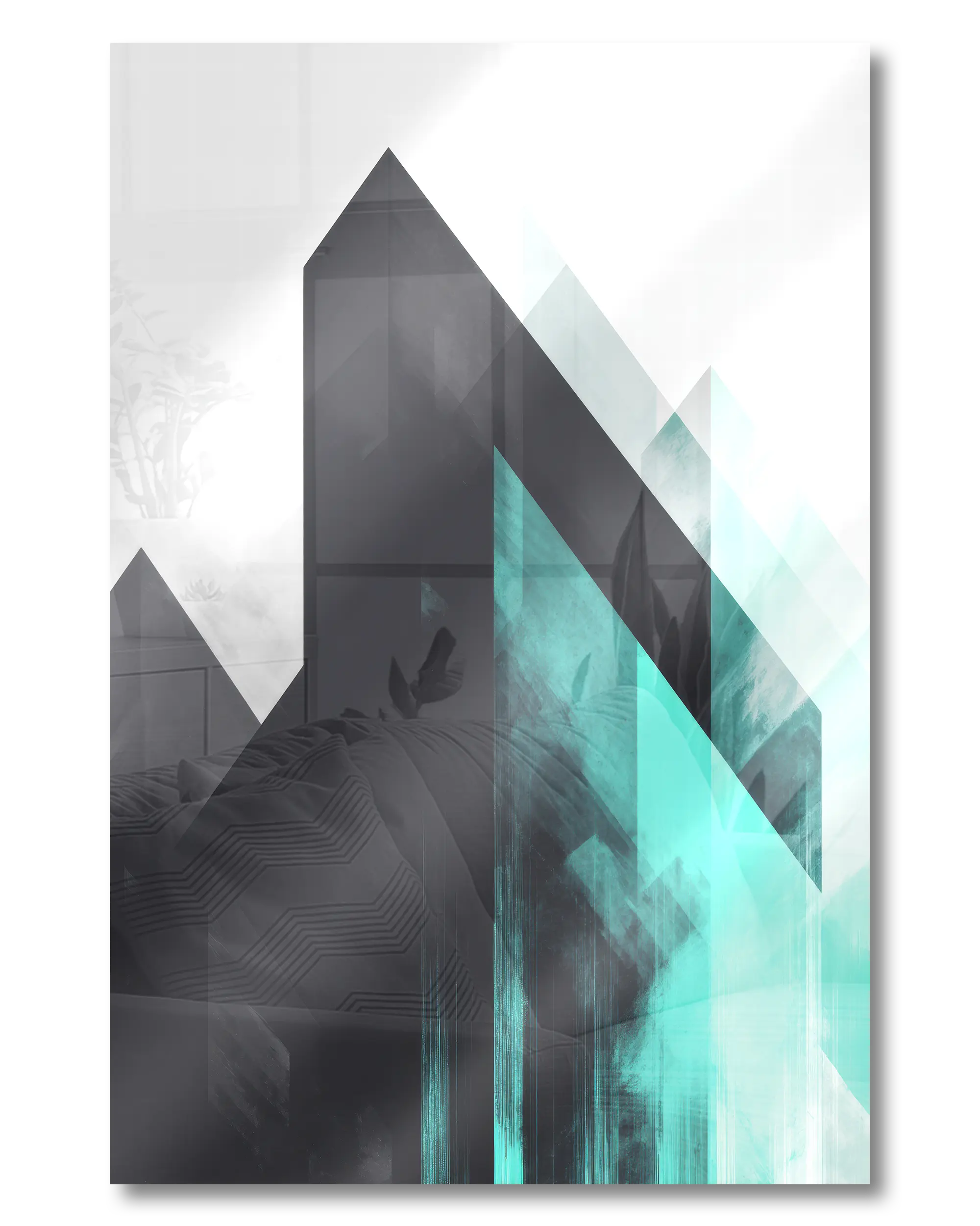 Frontalansicht des Poster Plate Designs Ein Abstrakt im Acrylic Style in der Größe Mini (20 x 30 cm)