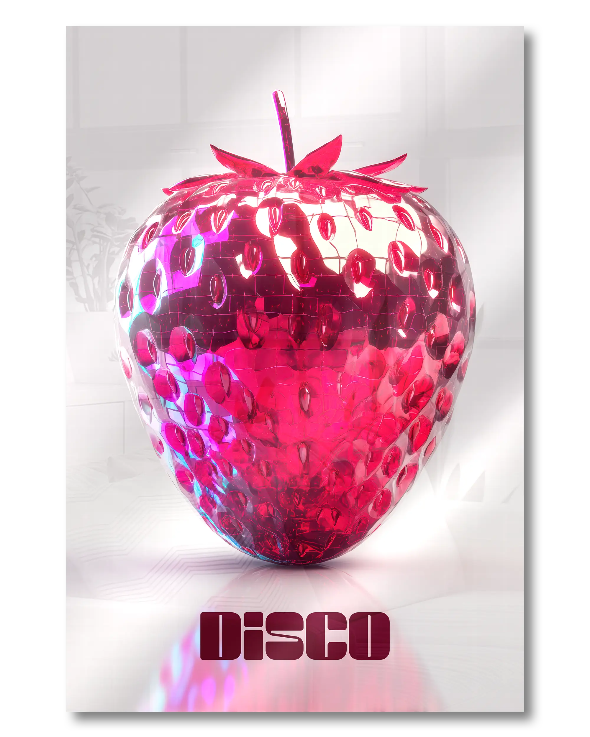 Frontalansicht des Poster Plate Designs Discoberry im Acrylic Style in der Größe Mini (20 x 30 cm)