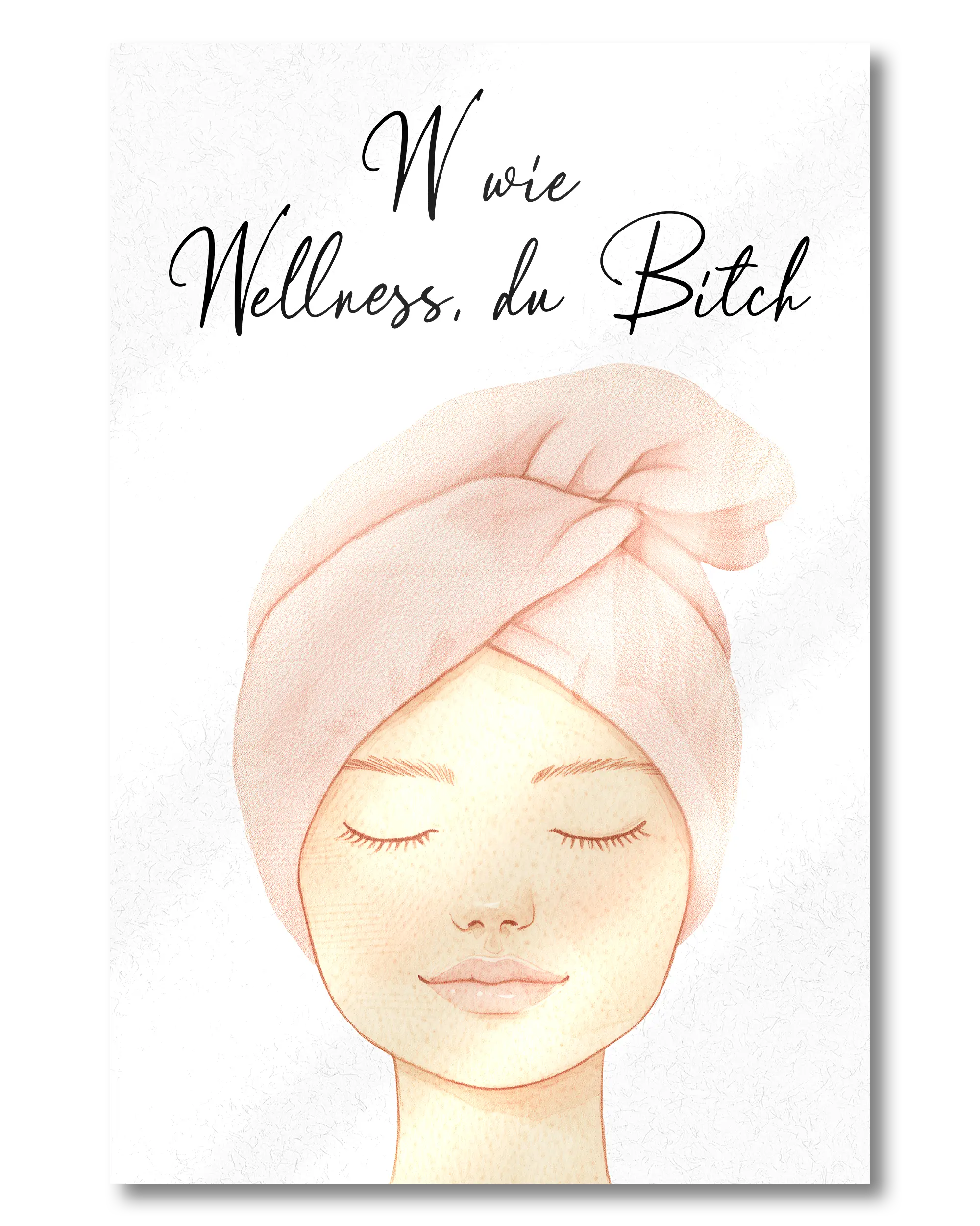 Frontalansicht des Poster Plate Designs Wellness Routine im Acrylic Style in der Größe Mini (20 x 30 cm)