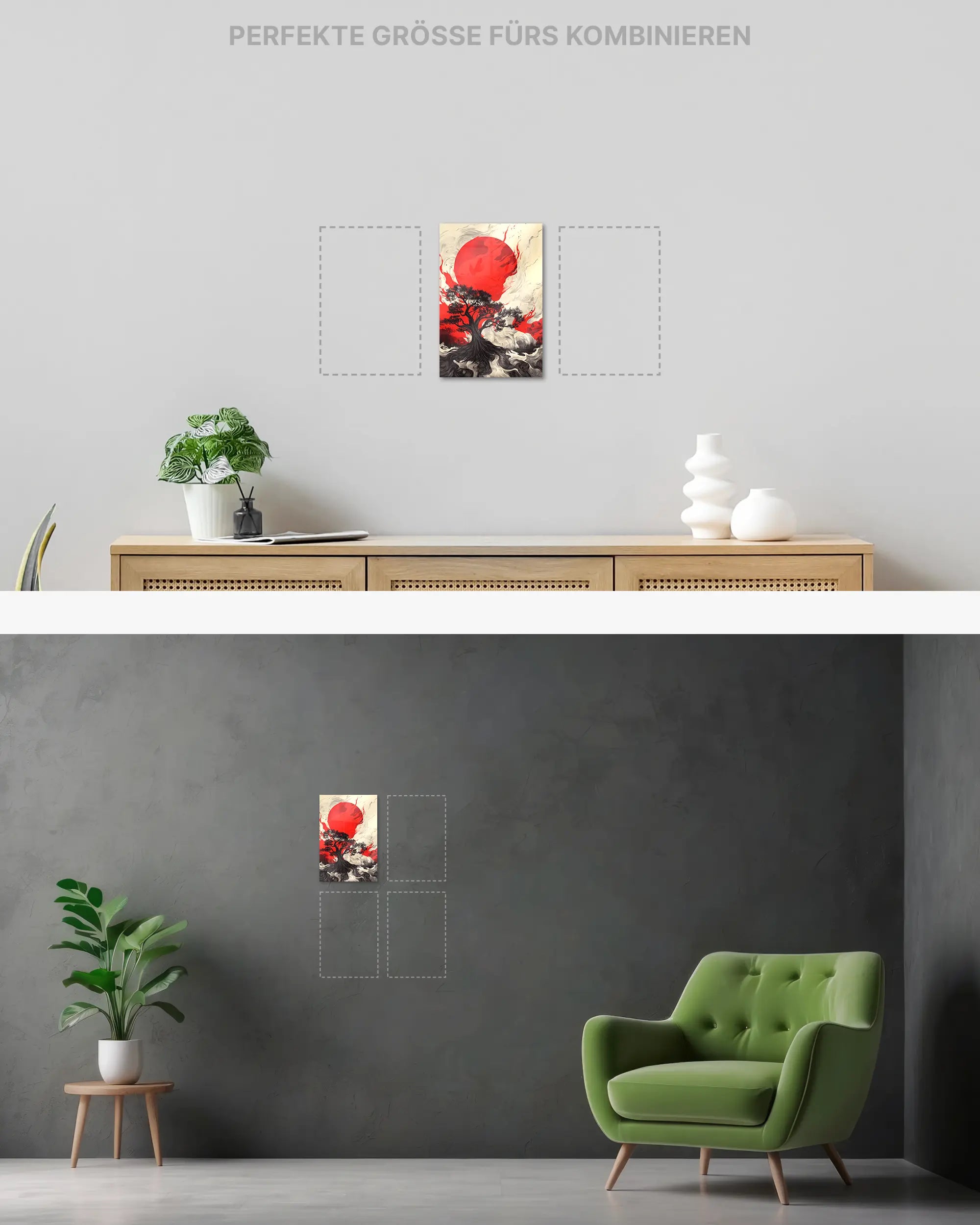 Wandansicht des Poster Plate Designs Japan is lit im Acrylic Style in der Größe Mini (20 x 30 cm)