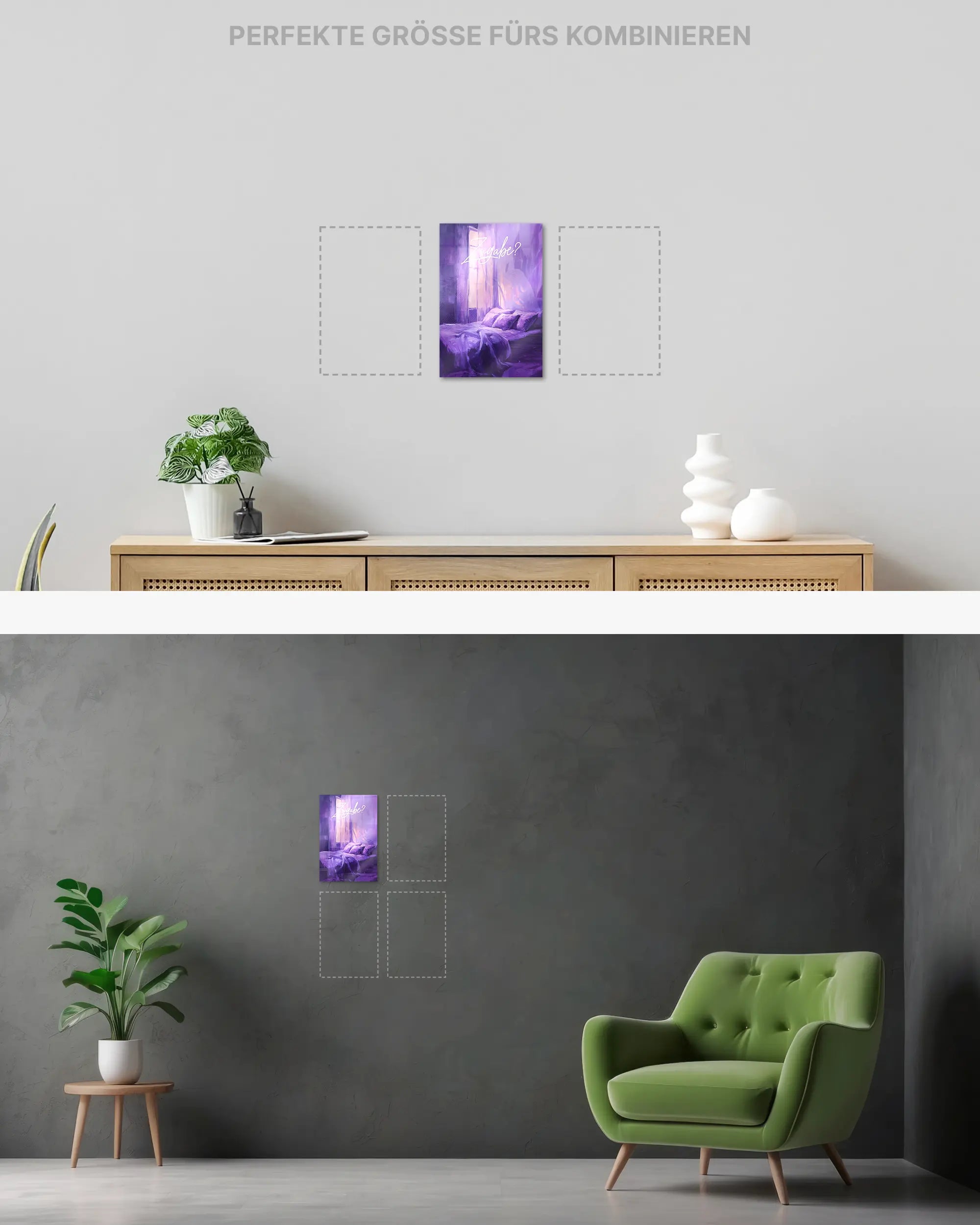 Wandansicht des Poster Plate Designs Sexuell bedürftig im Acrylic Style in der Größe Mini (20 x 30 cm)