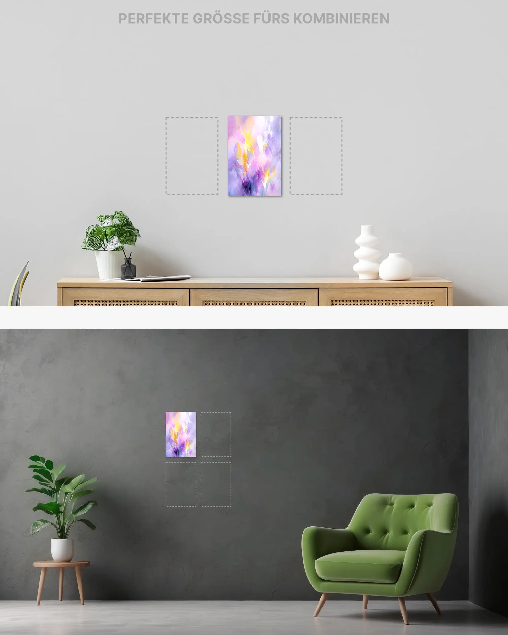 Wandansicht des Poster Plate Designs Lust und Laune im Acrylic Style in der Größe Mini (20 x 30 cm)