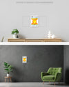 Wandansicht des Poster Plate Designs Life is short im Acrylic Style in der Größe Mini (20 x 30 cm)
