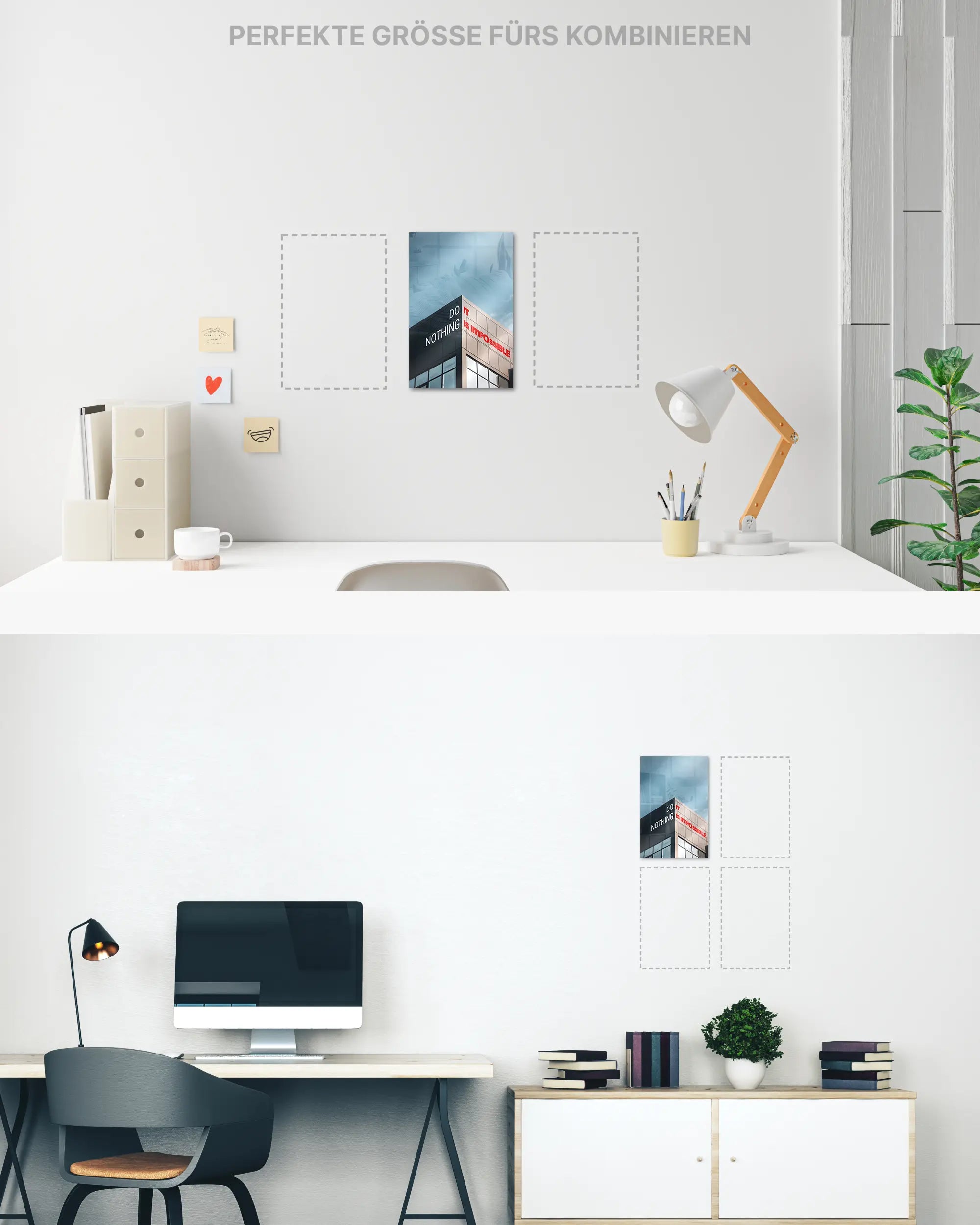 Zimmeransicht des Poster Plate Designs Do Nothing im Acrylic Style in der Größe Mini (20 x 30 cm)