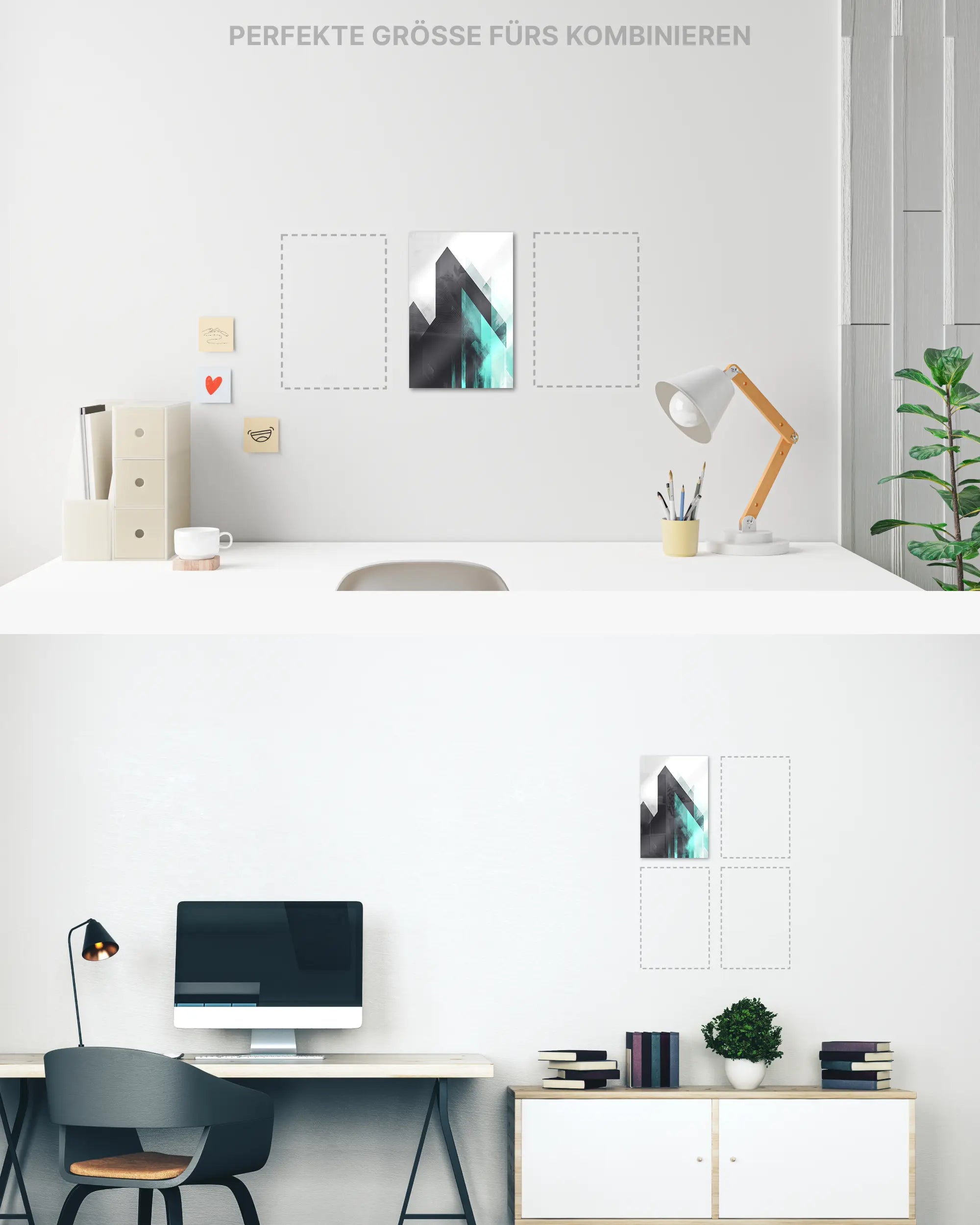 Zimmeransicht des Poster Plate Designs Ein Abstrakt im Acrylic Style in der Größe Mini (20 x 30 cm)