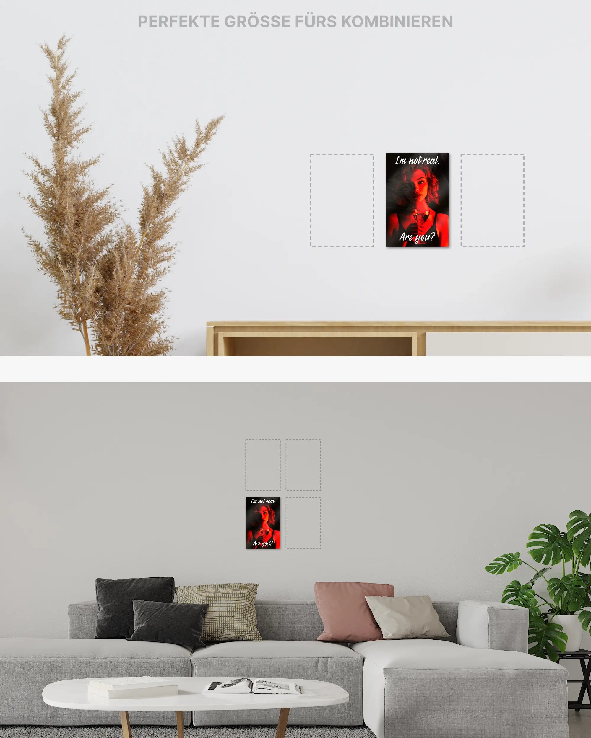 Zimmeransicht des Poster Plate Designs Are you for real im Acrylic Style in der Größe Mini (20 x 30 cm)