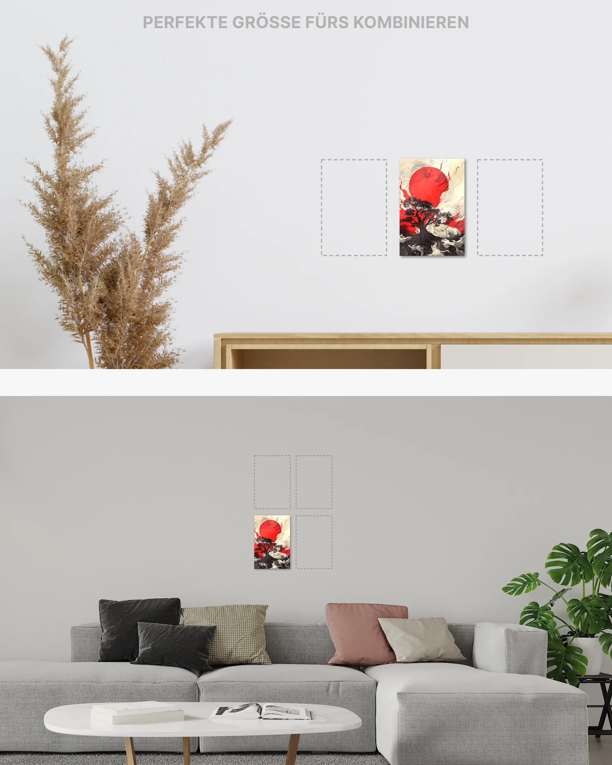 Zimmeransicht des Poster Plate Designs Japan is lit im Acrylic Style in der Größe Mini (20 x 30 cm)