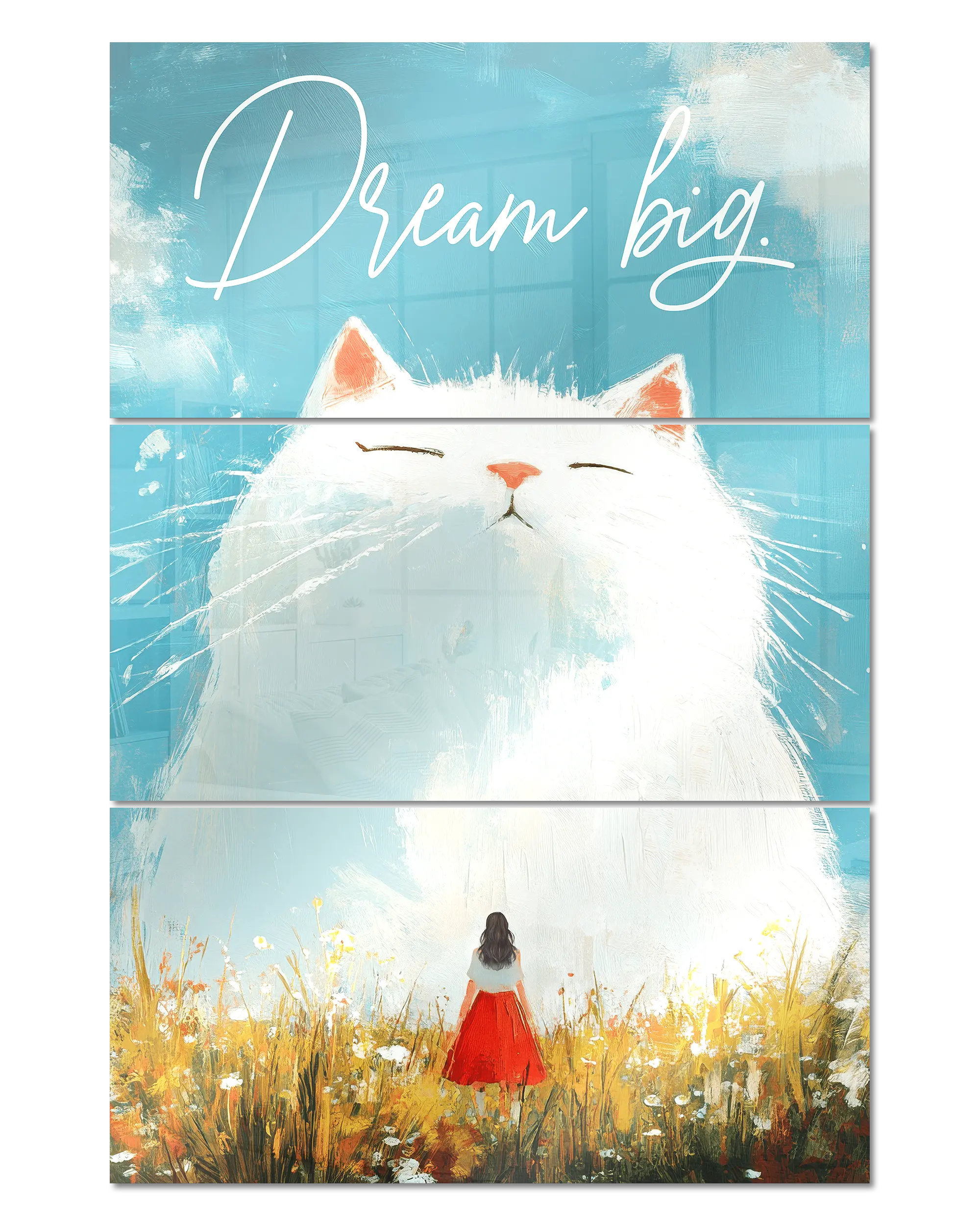 Frontalansicht des Poster Plate Designs Dream Big im Acrylic Style in der Größe Mighty (60 x 90 cm)