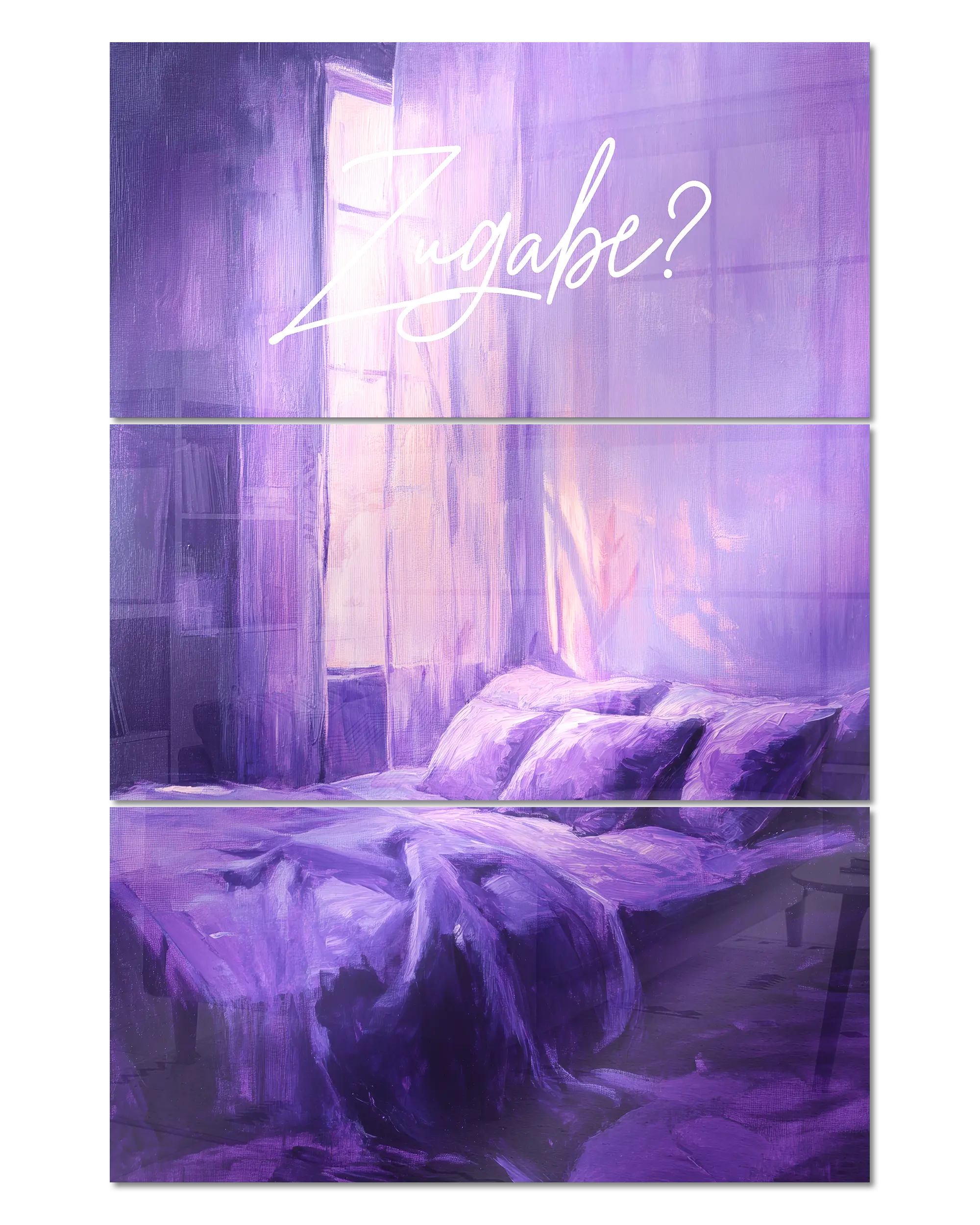 Frontalansicht des Poster Plate Designs Sexuell bedürftig im Acrylic Style in der Größe Mighty (60 x 90 cm)