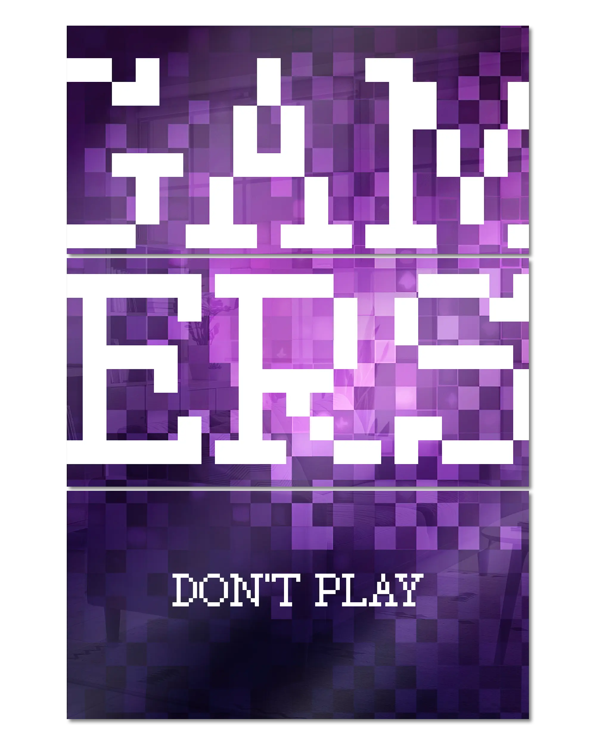 Frontalansicht des Poster Plate Designs Gamers don't play im Acrylic Style in der Größe Mighty (60 x 90 cm)