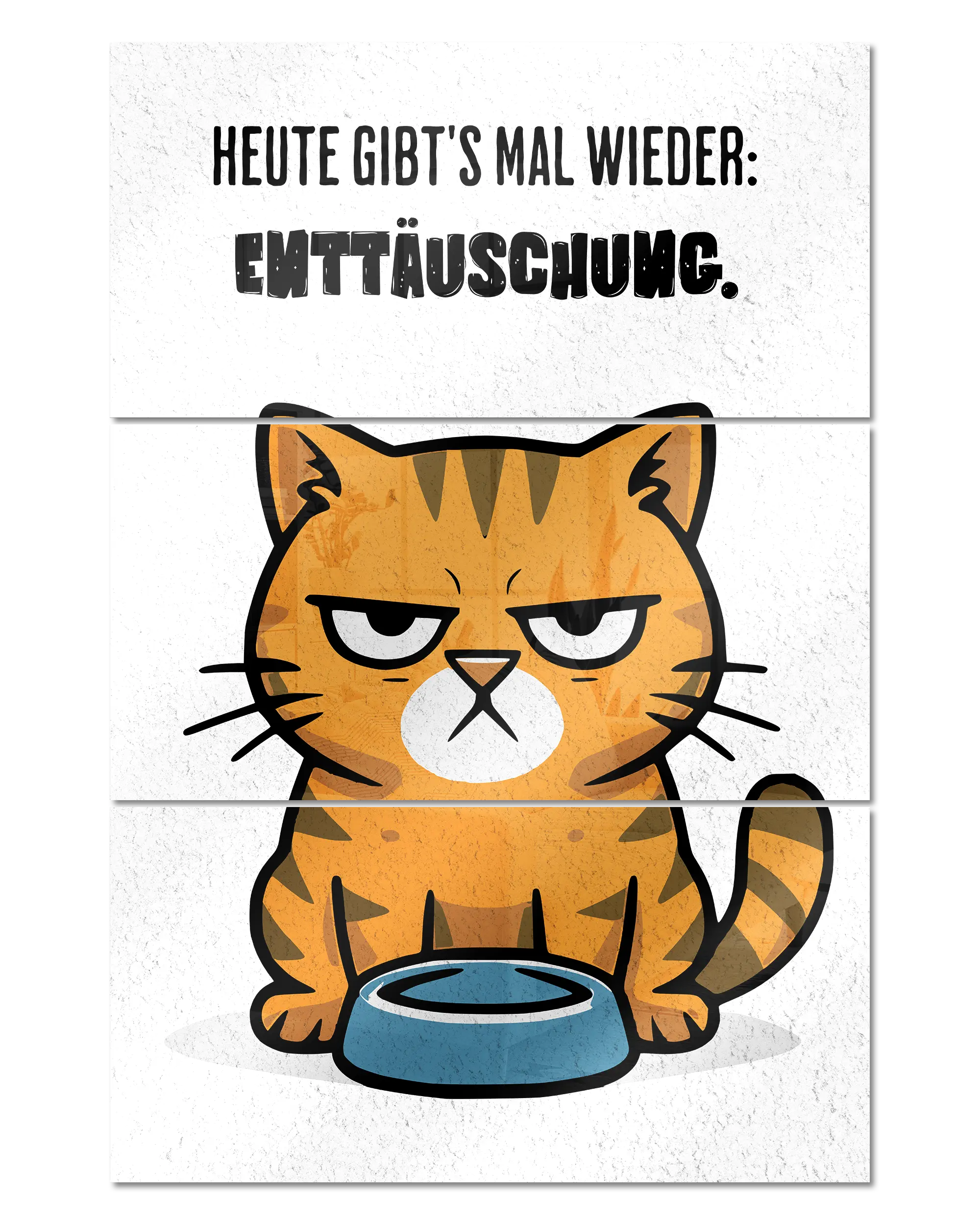 Frontalansicht des Poster Plate Designs Napf Neustart im Acrylic Style in der Größe Mighty (60 x 90 cm)