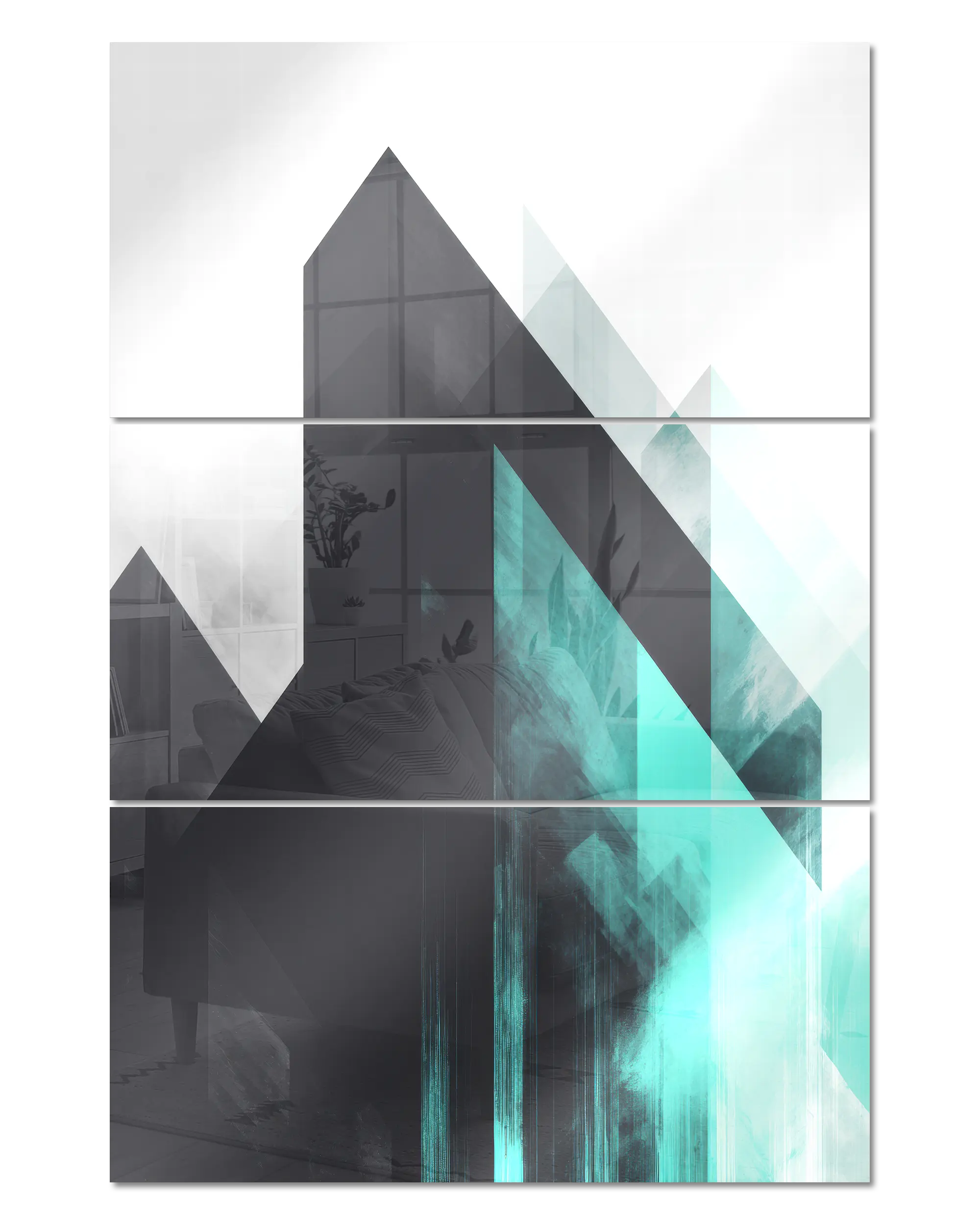 Frontalansicht des Poster Plate Designs Ein Abstrakt im Acrylic Style in der Größe Mighty (60 x 90 cm)