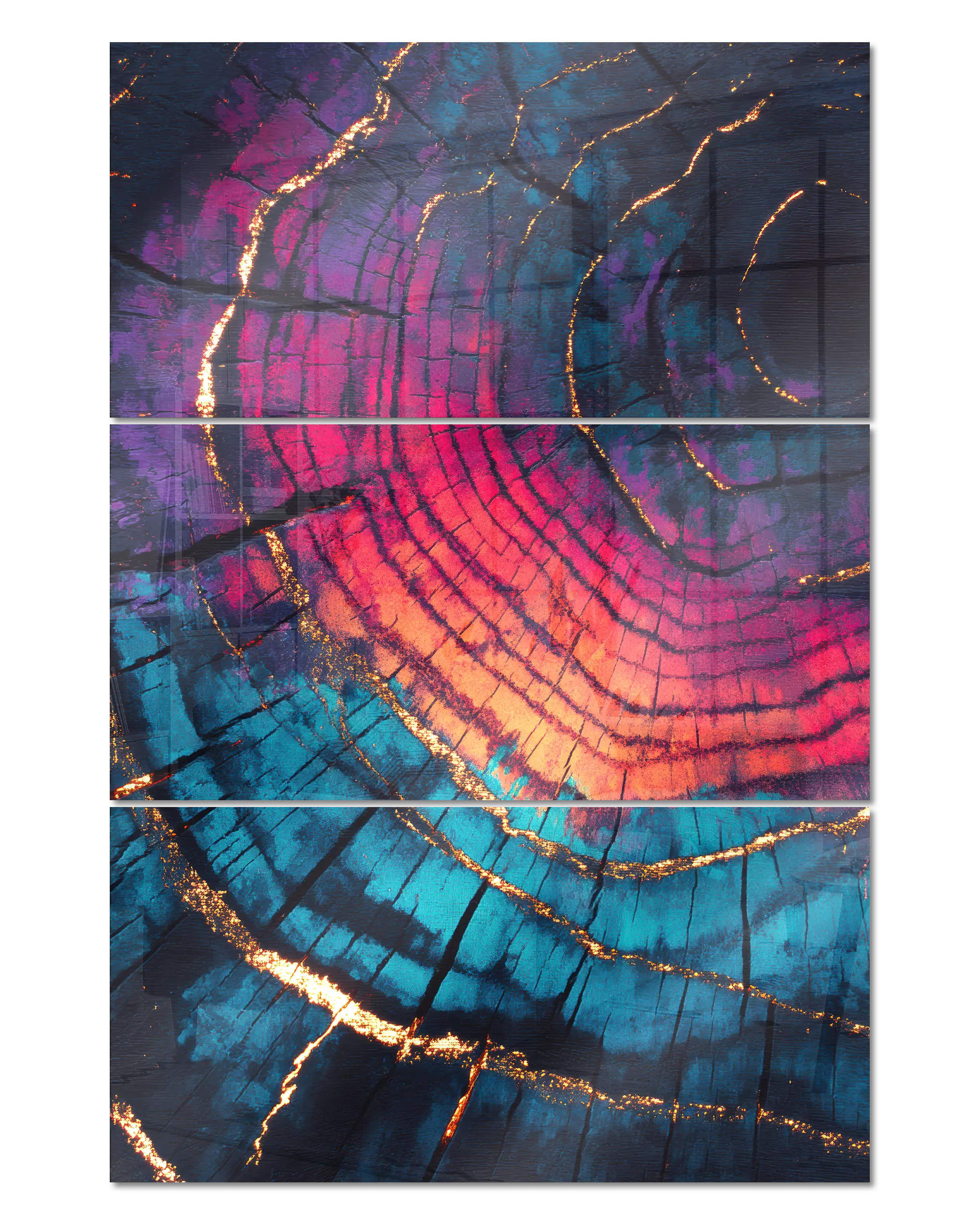 Frontalansicht des Poster Plate Designs Rindenroulette im Acrylic Style in der Größe Mighty (60 x 90 cm)