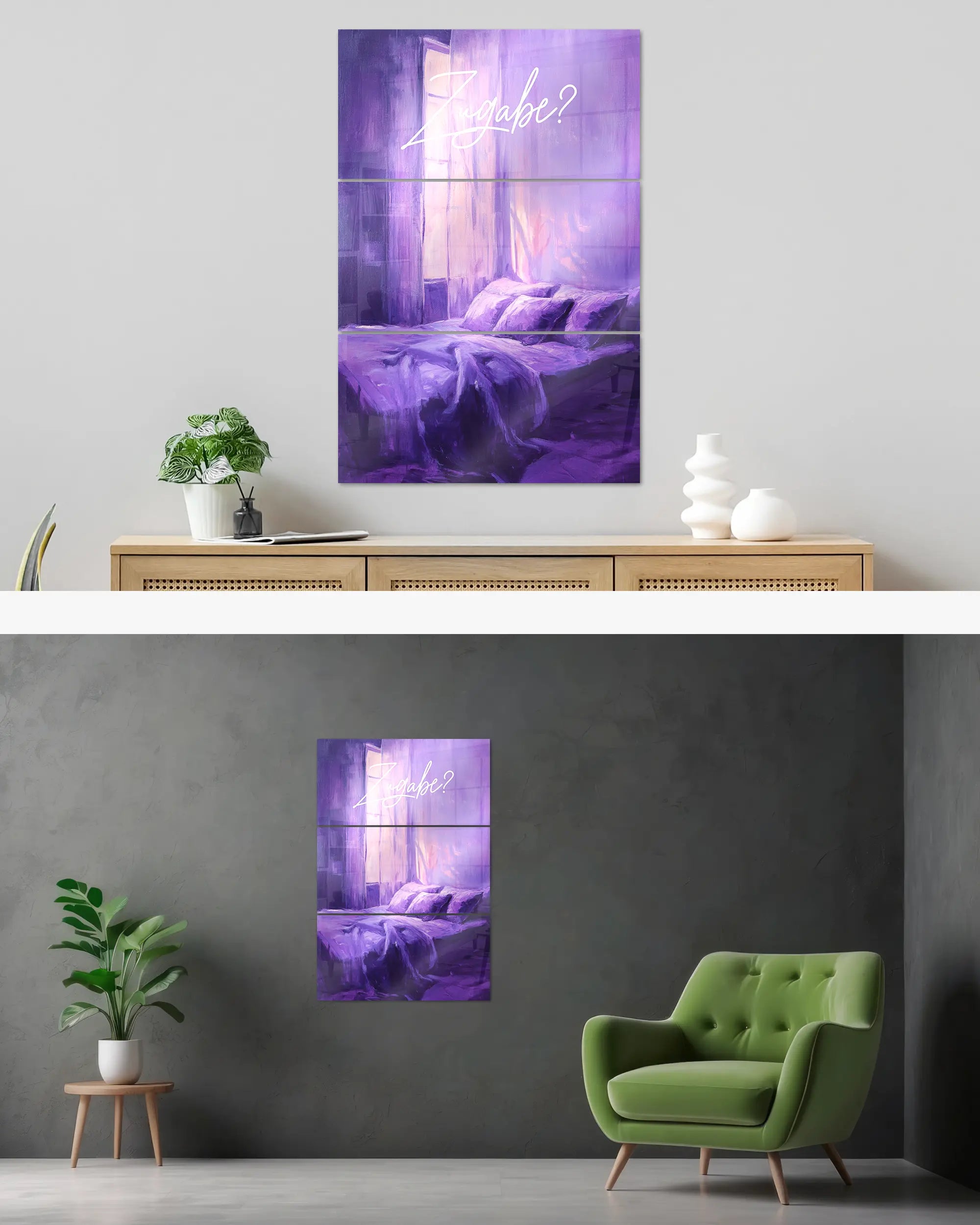 Wandansicht des Poster Plate Designs Sexuell bedürftig im Acrylic Style in der Größe Mighty (60 x 90 cm)