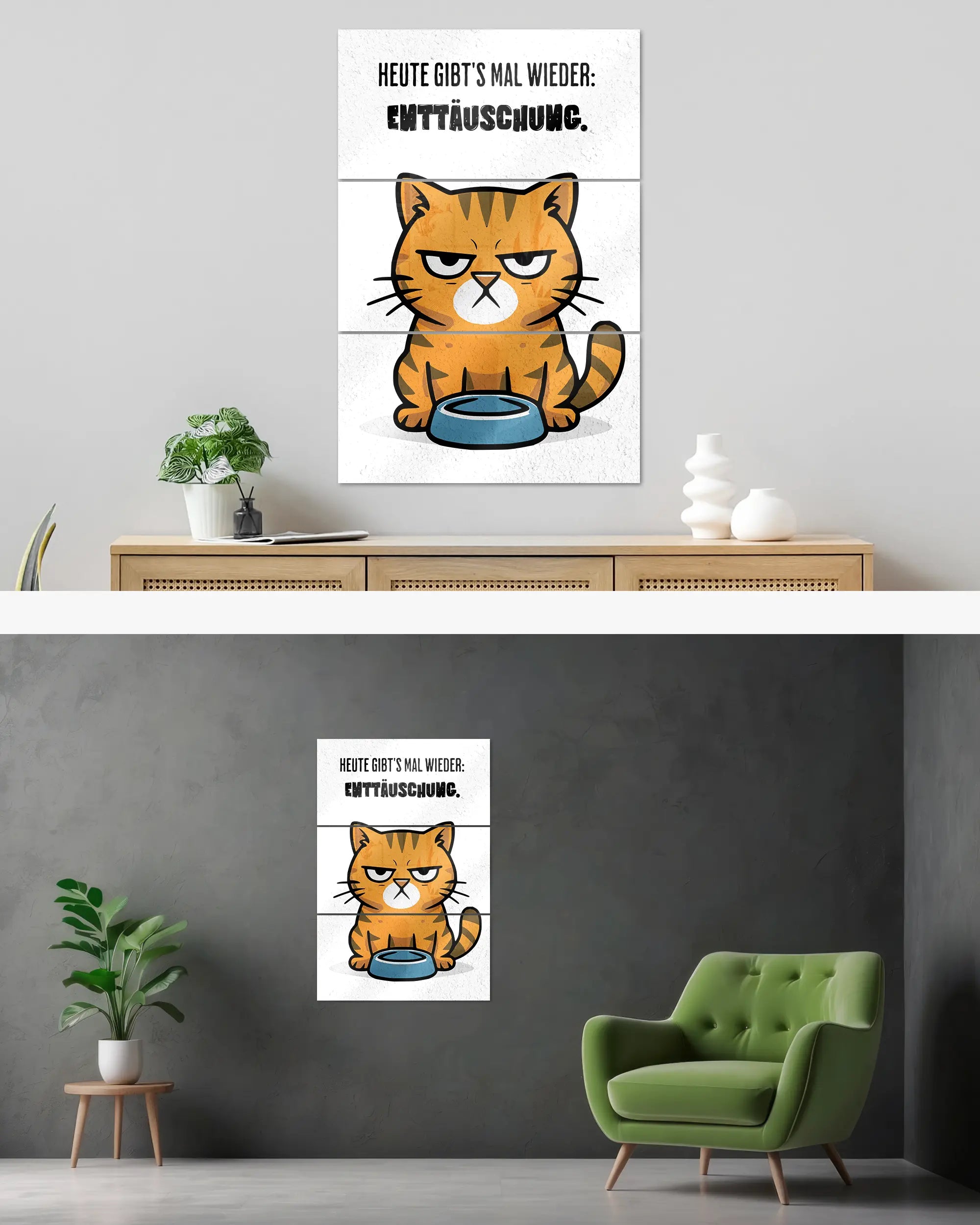 Wandansicht des Poster Plate Designs Napf Neustart im Acrylic Style in der Größe Mighty (60 x 90 cm)