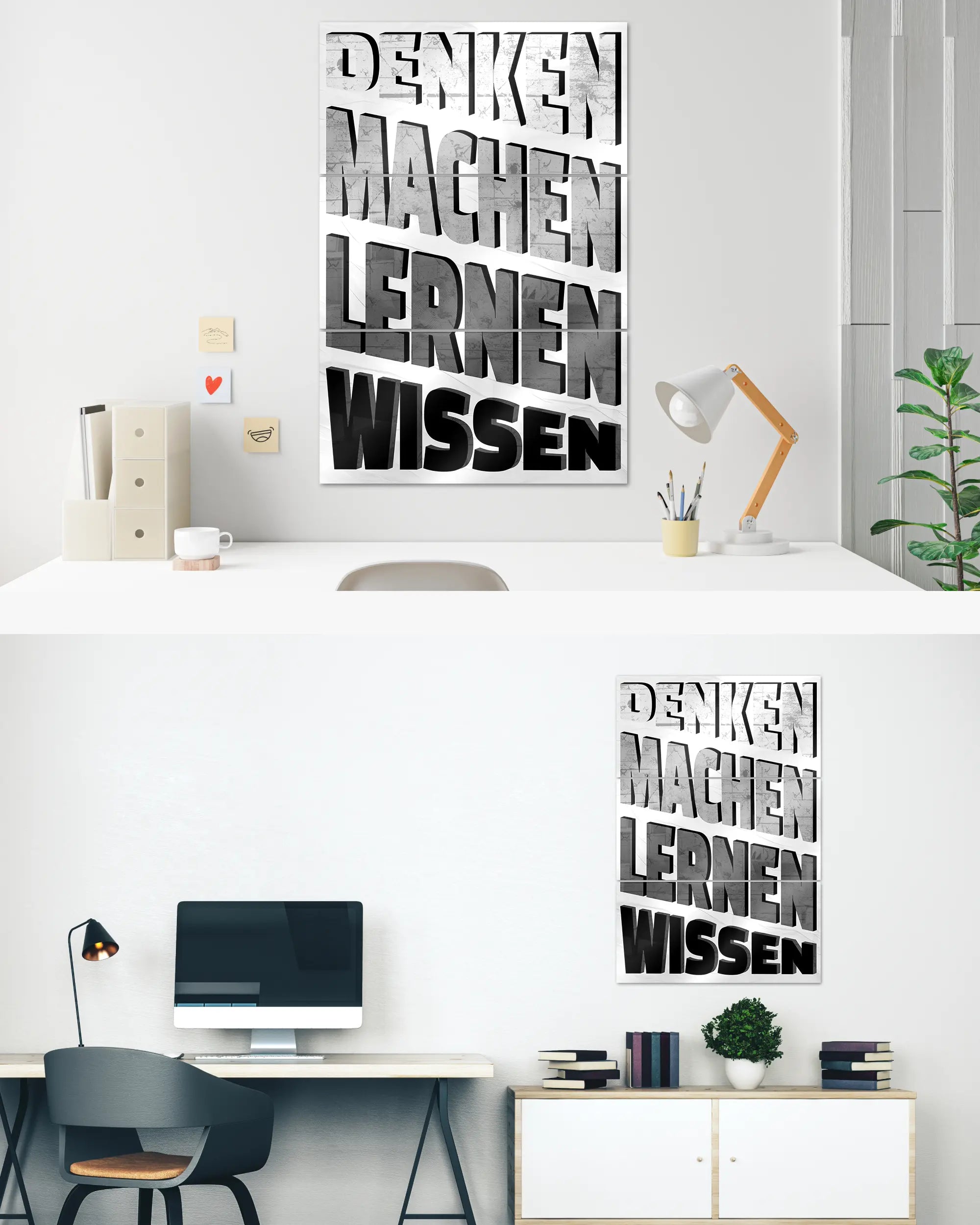 Zimmeransicht des Poster Plate Designs Der Weg zum Wissen im Acrylic Style in der Größe Mighty (60 x 90 cm)