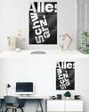 Zimmeransicht des Poster Plate Designs Alles Schwarz im Acrylic Style in der Größe Mighty (60 x 90 cm)