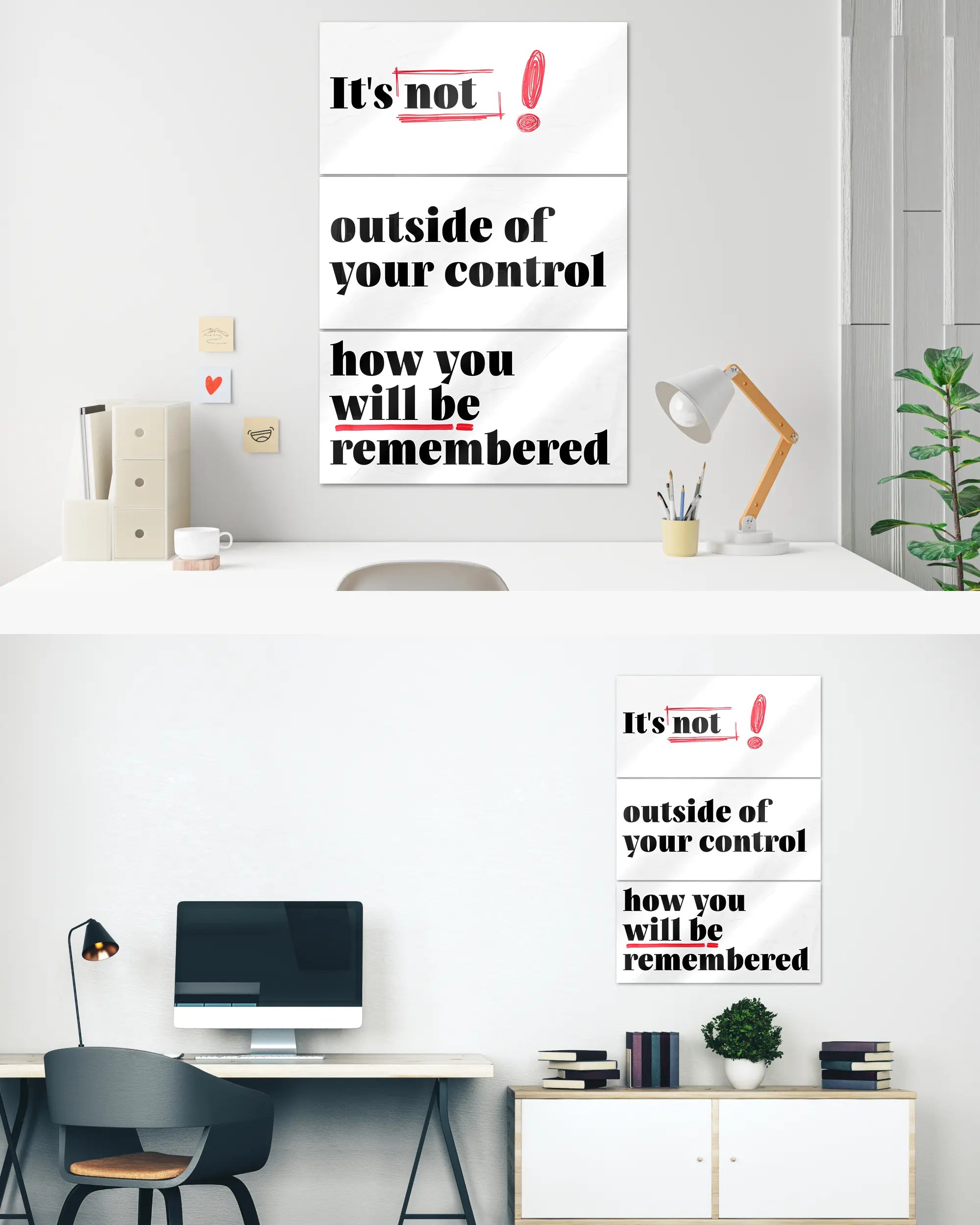 Zimmeransicht des Poster Plate Designs Write your story im Acrylic Style in der Größe Mighty (60 x 90 cm)