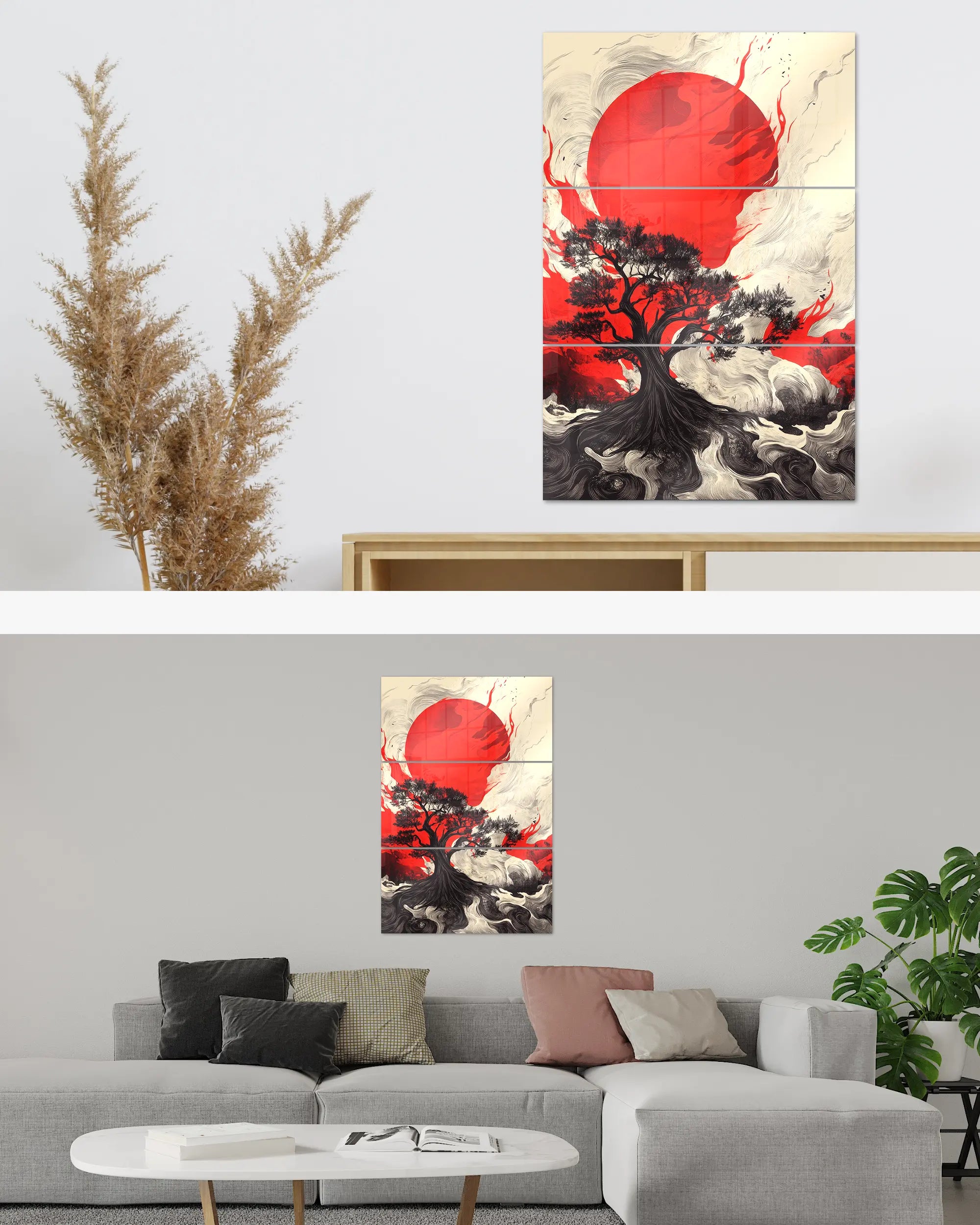 Zimmeransicht des Poster Plate Designs Japan is lit im Acrylic Style in der Größe Mighty (60 x 90 cm)