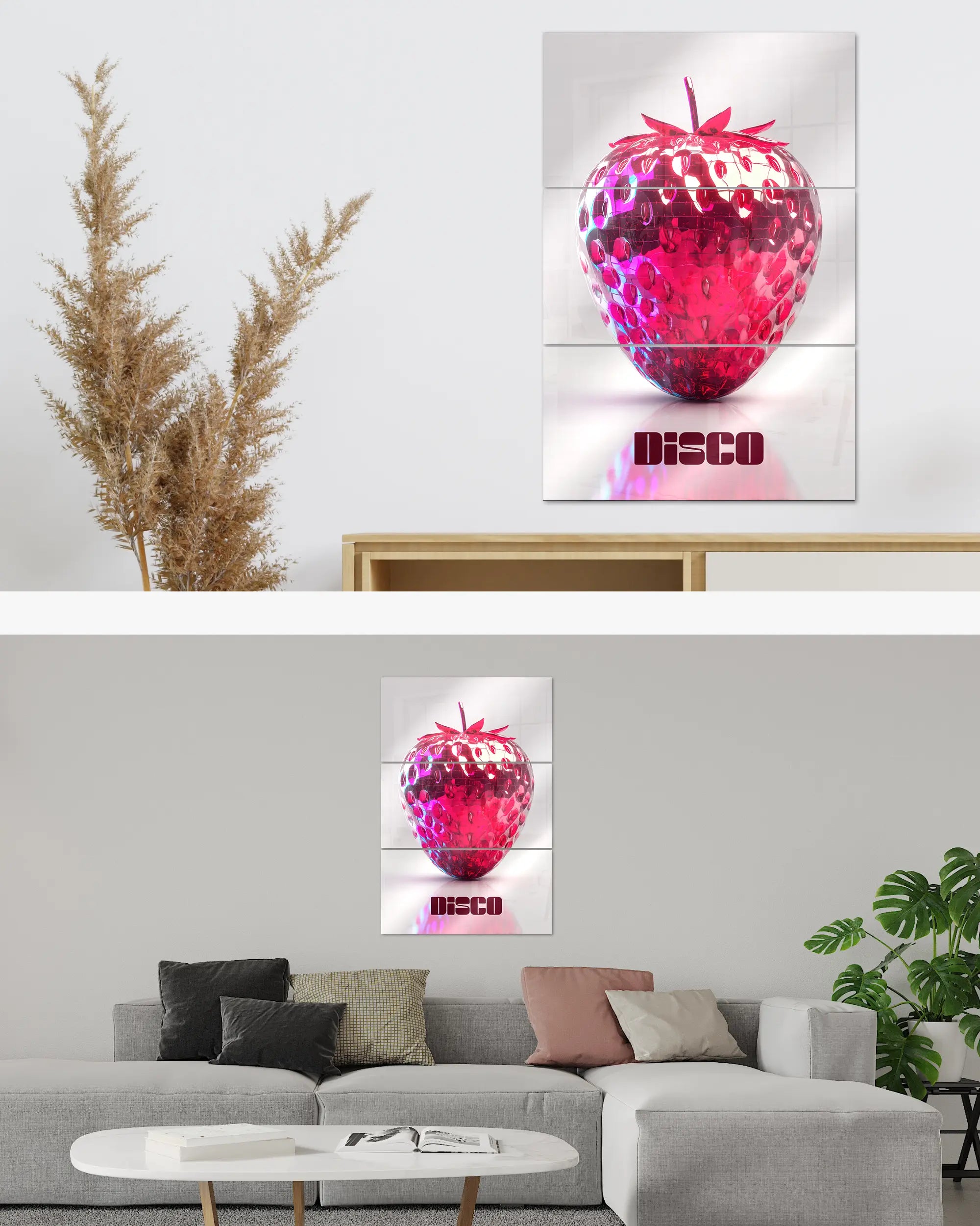 Zimmeransicht des Poster Plate Designs Discoberry im Acrylic Style in der Größe Mighty (60 x 90 cm)