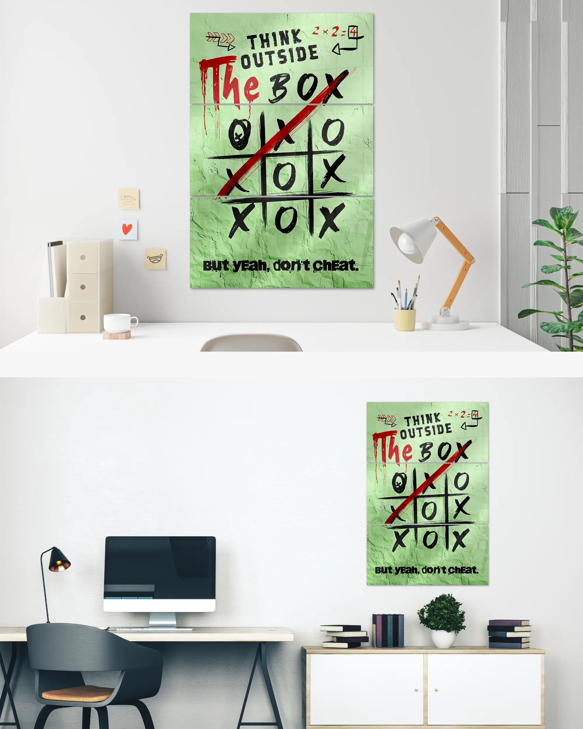 Zimmeransicht des Poster Plate Designs Boxing Outside im Acrylic Style in der Größe Mighty (60 x 90 cm)