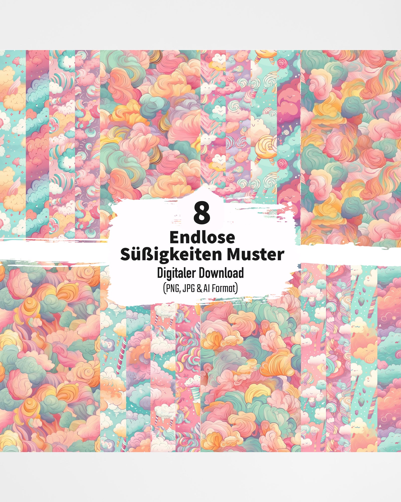 Candy Carneval - Endlose Muster Bundle - Digitaler Download