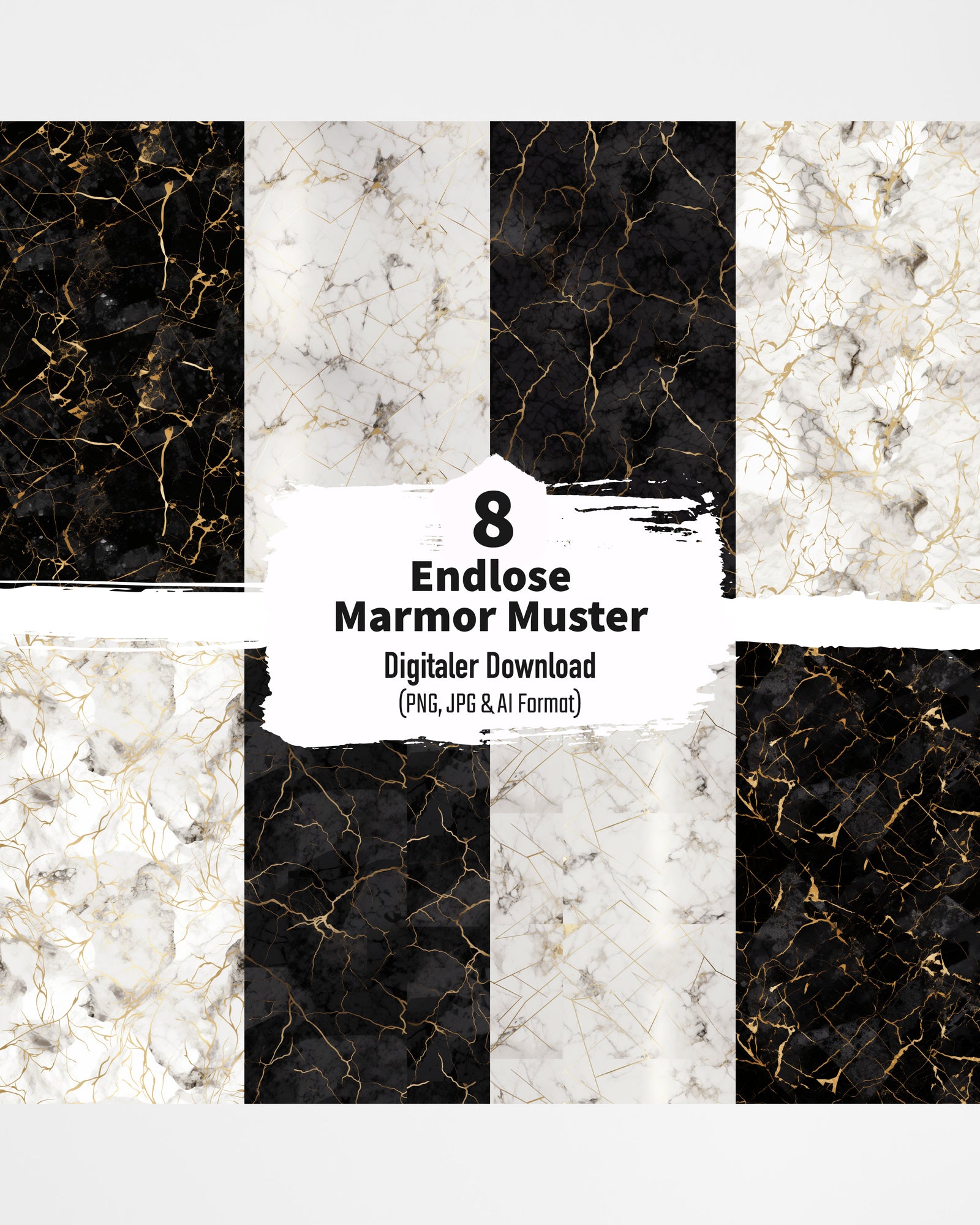 Modern Marble - Endlose Muster Bundle - Digitaler Download